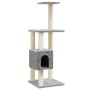 Rascador para gatos con postes de sisal gris claro 104 cm de vidaXL, Mobiliario para gatos - Ref: Foro24-171470, Precio: 47,6...