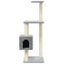Rascador para gatos con postes de sisal gris claro 104 cm de vidaXL, Mobiliario para gatos - Ref: Foro24-171470, Precio: 47,6...