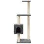 Rascador para gatos con postes de sisal gris oscuro 104 cm de vidaXL, Mobiliario para gatos - Ref: Foro24-171471, Precio: 42,...