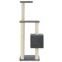 Rascador para gatos con postes de sisal gris oscuro 104 cm de vidaXL, Mobiliario para gatos - Ref: Foro24-171471, Precio: 42,...