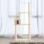 Rascador para gatos con postes de sisal crema 147 cm de vidaXL, Mobiliario para gatos - Ref: Foro24-171476, Precio: 51,65 €, ...