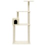 Rascador para gatos con postes de sisal crema 147 cm de vidaXL, Mobiliario para gatos - Ref: Foro24-171476, Precio: 51,65 €, ...