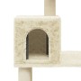 Rascador para gatos con postes de sisal crema 147 cm de vidaXL, Mobiliario para gatos - Ref: Foro24-171476, Precio: 51,65 €, ...