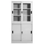 Armario oficina puerta corredera acero gris claro 90x40x180 cm de vidaXL, Taquillas y armarios de almacenamiento - Ref: Foro2...
