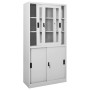 Armario oficina puerta corredera acero gris claro 90x40x180 cm de vidaXL, Taquillas y armarios de almacenamiento - Ref: Foro2...