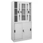 Armario oficina puerta corredera acero gris claro 90x40x180 cm de vidaXL, Taquillas y armarios de almacenamiento - Ref: Foro2...