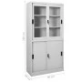 Armario oficina puerta corredera acero gris claro 90x40x180 cm de vidaXL, Taquillas y armarios de almacenamiento - Ref: Foro2...