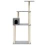 Rascador para gatos con postes de sisal gris claro 147 cm de vidaXL, Mobiliario para gatos - Ref: Foro24-171477, Precio: 42,8...