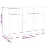 Aparador ALTA madera maciza de pino 112x35x73 cm de vidaXL, Aparadores - Ref: Foro24-353937, Precio: 162,78 €, Descuento: %