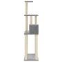 Rascador para gatos con postes de sisal gris claro 147 cm de vidaXL, Mobiliario para gatos - Ref: Foro24-171477, Precio: 42,8...