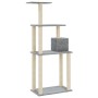 Rascador para gatos con postes de sisal gris claro 147 cm de vidaXL, Mobiliario para gatos - Ref: Foro24-171477, Precio: 42,8...