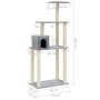 Rascador para gatos con postes de sisal gris claro 147 cm de vidaXL, Mobiliario para gatos - Ref: Foro24-171477, Precio: 42,8...