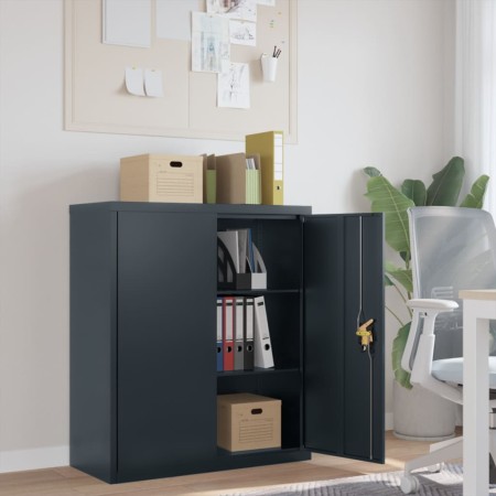 Armario archivador de acero gris antracita 90x40x105 cm de vidaXL, Armarios archivadores - Ref: Foro24-339739, Precio: 206,45...