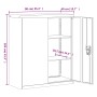 Armario archivador de acero gris antracita 90x40x105 cm de vidaXL, Armarios archivadores - Ref: Foro24-339739, Precio: 206,45...