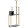 Rascador para gatos con postes de sisal gris oscuro 147 cm de vidaXL, Mobiliario para gatos - Ref: Foro24-171478, Precio: 53,...