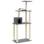 Rascador para gatos con postes de sisal gris oscuro 147 cm de vidaXL, Mobiliario para gatos - Ref: Foro24-171478, Precio: 53,...