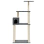 Rascador para gatos con postes de sisal gris oscuro 147 cm de vidaXL, Mobiliario para gatos - Ref: Foro24-171478, Precio: 53,...