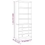 Librería con cajones ALTA madera maciza de pino 77x35x186,5 cm de vidaXL, Librerías y estanterías - Ref: Foro24-353953, Preci...