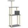Rascador para gatos con postes de sisal gris oscuro 147 cm de vidaXL, Mobiliario para gatos - Ref: Foro24-171478, Precio: 53,...