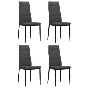Sillas de comedor 4 unidades tela gris oscuro de vidaXL, Sillas de comedor - Ref: Foro24-246180, Precio: 152,17 €, Descuento: %