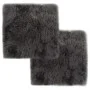 Cojines de silla 2 uds piel de oveja real gris claro 40x40 cm de vidaXL, Cojines para sillas y sofás - Ref: Foro24-284716, Pr...