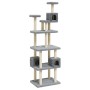 Rascador para gatos con postes de sisal gris claro 188 cm de vidaXL, Mobiliario para gatos - Ref: Foro24-171489, Precio: 91,3...