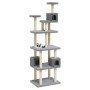 Rascador para gatos con postes de sisal gris claro 188 cm de vidaXL, Mobiliario para gatos - Ref: Foro24-171489, Precio: 91,3...