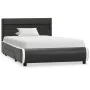 Estructura cama y LED cuero sintético gris antracita 90x200 cm de vidaXL, Camas y somieres - Ref: Foro24-284978, Precio: 268,...
