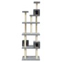 Rascador para gatos con postes de sisal gris claro 188 cm de vidaXL, Mobiliario para gatos - Ref: Foro24-171489, Precio: 91,3...
