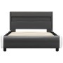 Estructura cama y LED cuero sintético gris antracita 90x200 cm de vidaXL, Camas y somieres - Ref: Foro24-284978, Precio: 272,...