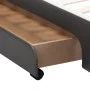 Estructura cama y LED cuero sintético gris antracita 90x200 cm de vidaXL, Camas y somieres - Ref: Foro24-284978, Precio: 268,...