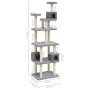 Rascador para gatos con postes de sisal gris claro 188 cm de vidaXL, Mobiliario para gatos - Ref: Foro24-171489, Precio: 91,3...