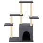Rascador para gatos con postes de sisal gris oscuro 97,5 cm de vidaXL, Mobiliario para gatos - Ref: Foro24-172051, Precio: 41...