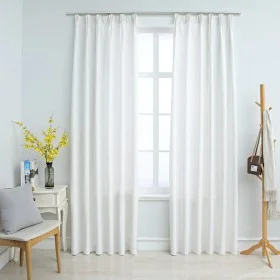 Blackout curtains with hooks 2 pieces off-white 140x245 cm by vidaXL, Curtains and curtains - Ref: Foro24-134487, Price: 35,8...