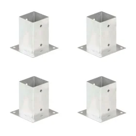 Anclajes para postes 4 unidades metal galvanizados 91 mm de vidaXL, Postes de cerca - Ref: Foro24-145449, Precio: 31,74 €, De...