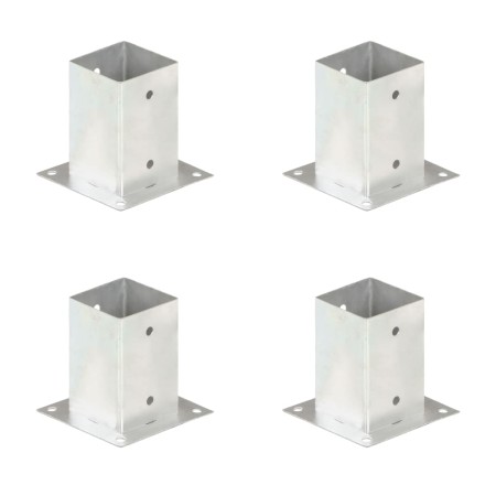 Anclajes para postes 4 unidades metal galvanizados 91 mm de vidaXL, Postes de cerca - Ref: Foro24-145449, Precio: 29,45 €, De...