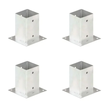 Anclajes para postes 4 unidades metal galvanizados 91 mm de vidaXL, Postes de cerca - Ref: Foro24-145449, Precio: 31,74 €, De...