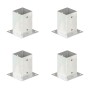 Anclajes para postes 4 unidades metal galvanizados 91 mm de vidaXL, Postes de cerca - Ref: Foro24-145449, Precio: 29,45 €, De...