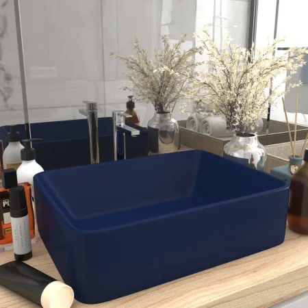 Luxuriöses dunkelblaues, mattes Keramikwaschbecken 41x30x12 cm von vidaXL, Sinkt - Ref: Foro24-147045, Preis: 77,49 €, Rabatt: %