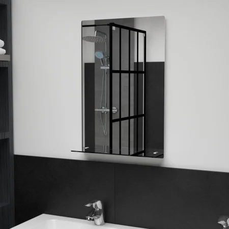 Espejo de pared con estante de vidrio templado 40x60 cm de vidaXL, Espejos - Ref: Foro24-249438, Precio: 38,47 €, Descuento: %