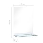 Espejo de pared con estante de vidrio templado 40x60 cm de vidaXL, Espejos - Ref: Foro24-249438, Precio: 41,68 €, Descuento: %