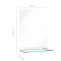 Espejo de pared con estante de vidrio templado 40x60 cm de vidaXL, Espejos - Ref: Foro24-249438, Precio: 38,47 €, Descuento: %