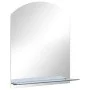 Espejo de pared con estante de vidrio templado 30x50 cm de vidaXL, Espejos - Ref: Foro24-249430, Precio: 25,10 €, Descuento: %