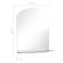 Espejo de pared con estante de vidrio templado 30x50 cm de vidaXL, Espejos - Ref: Foro24-249430, Precio: 25,10 €, Descuento: %
