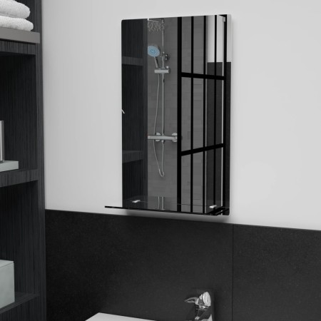 Espejo de pared con estante de vidrio templado 30x50 cm de vidaXL, Espejos - Ref: Foro24-249435, Precio: 24,44 €, Descuento: %