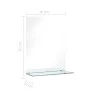 Wall mirror with tempered glass shelf 30x50 cm by vidaXL, Mirrors - Ref: Foro24-249435, Price: 24,20 €, Discount: %