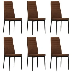 Dining chairs 6 units brown fabric by vidaXL, dining chairs - Ref: Foro24-275334, Price: 239,76 €, Discount: %
