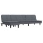 Sofá cama en forma de L terciopelo gris oscuro 255x140x70 cm en Sofás | Comprar online en Foru.es