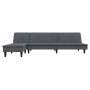 Sofá cama en forma de L terciopelo gris oscuro 255x140x70 cm en Sofás | Comprar online en Foru.es