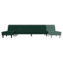 Sofá cama en forma de L terciopelo verde oscuro 255x140x70 cm en Sofás | Comprar online en Foru.es